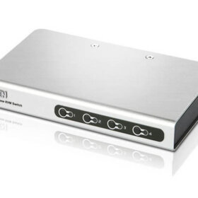 מתג KVM דק PS2 VGA עם 4 יציאות כולל תמיכה במערכת ההפעלה ATEN CS74E (3)