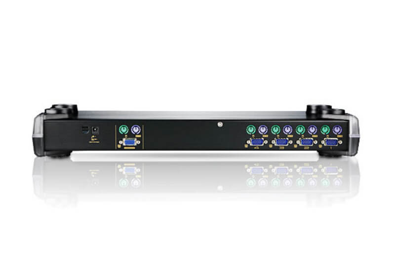 מתג PS2 VGA KVM בעל 4 יציאות שולטת על 4 מחשבים תמיכה מרובת פלטפורמות ATEN CS9134 (2)