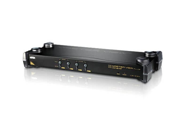 מתג PS2 VGA KVM בעל 4 יציאות שולטת על 4 מחשבים תמיכה מרובת פלטפורמות ATEN CS9134 (3)