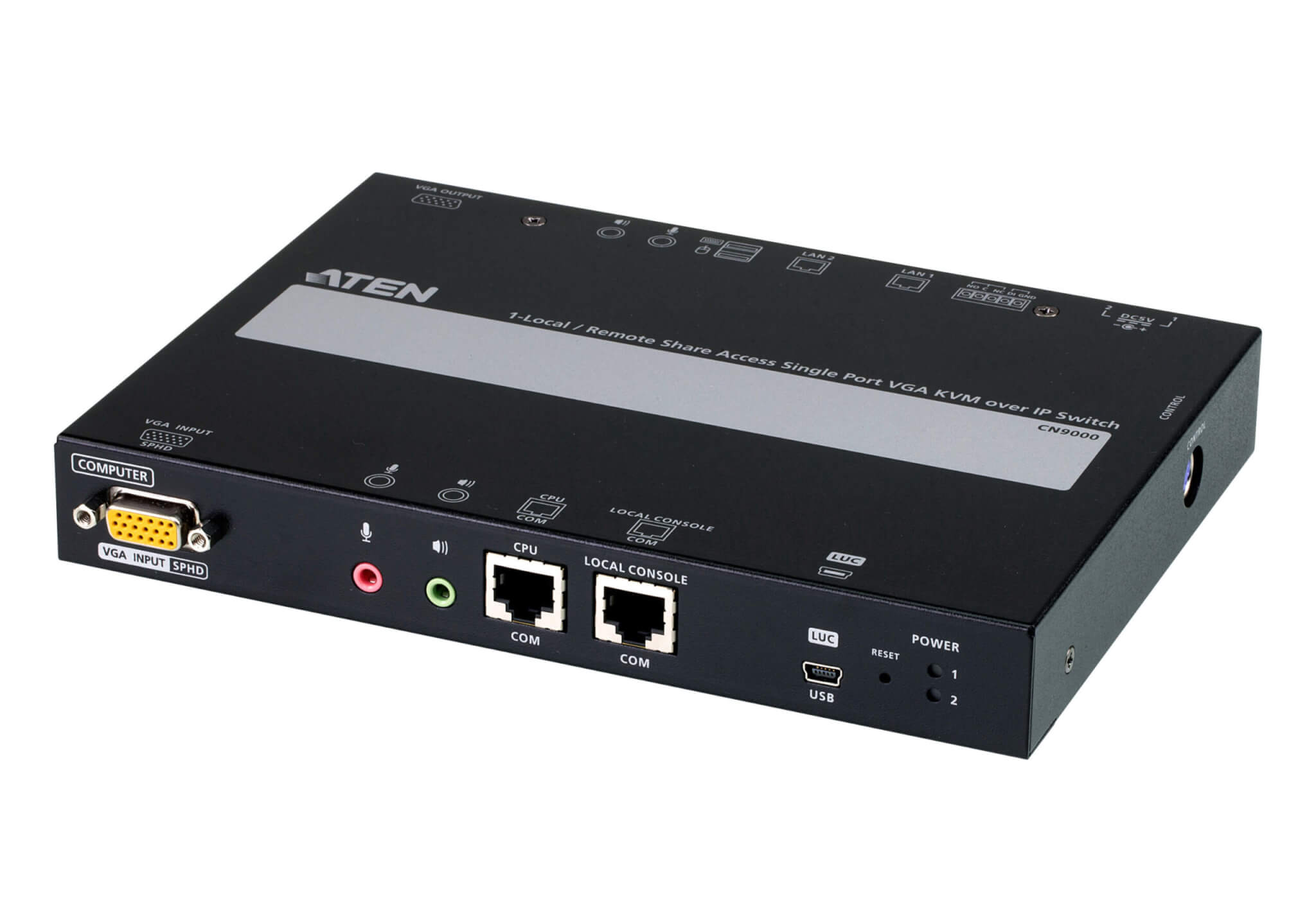 מתג VGA KVM כולל 1-מקומימרחוק גישה שיתוף יציאה אחת כולל IP תומך במקלדת ועכבר ATEN CN9000 (2)
