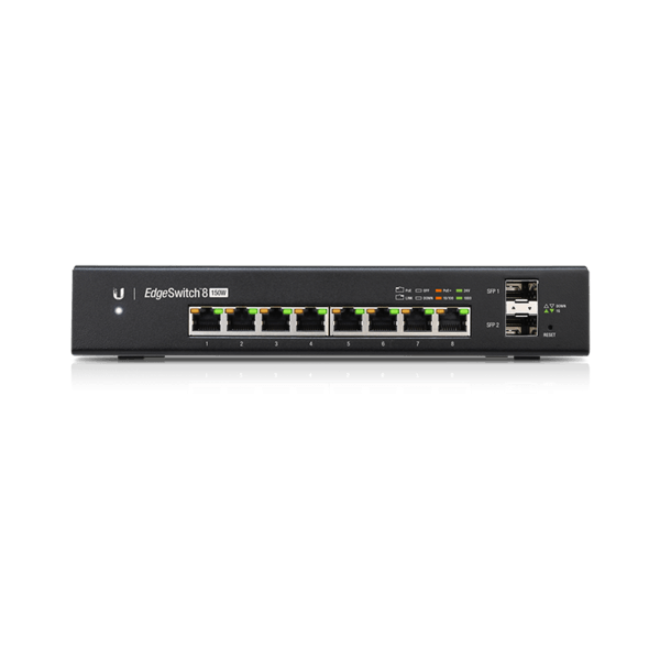 נתב 8 יציאות חיבור RJ-45 הספק 150W כולל ניטור והגדרות UbiquiTi ES-8-150W-EU (2)