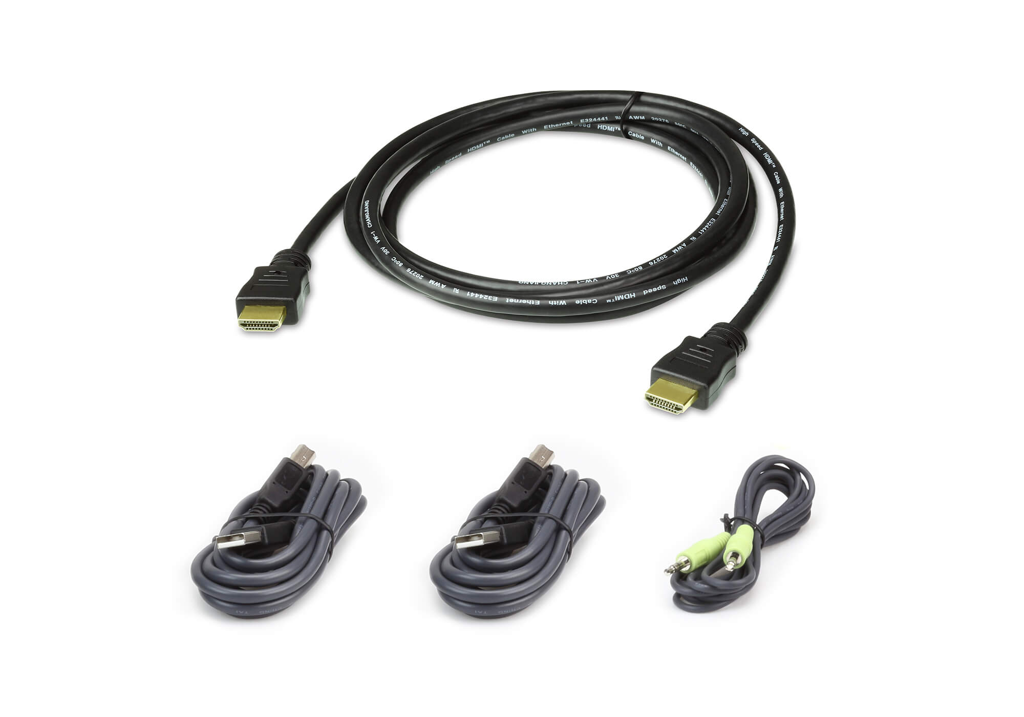 ערכת כבל KVM מאובטחת USB HDMI באורך 1.8 מטר ATEN 2L-7D02UHX4