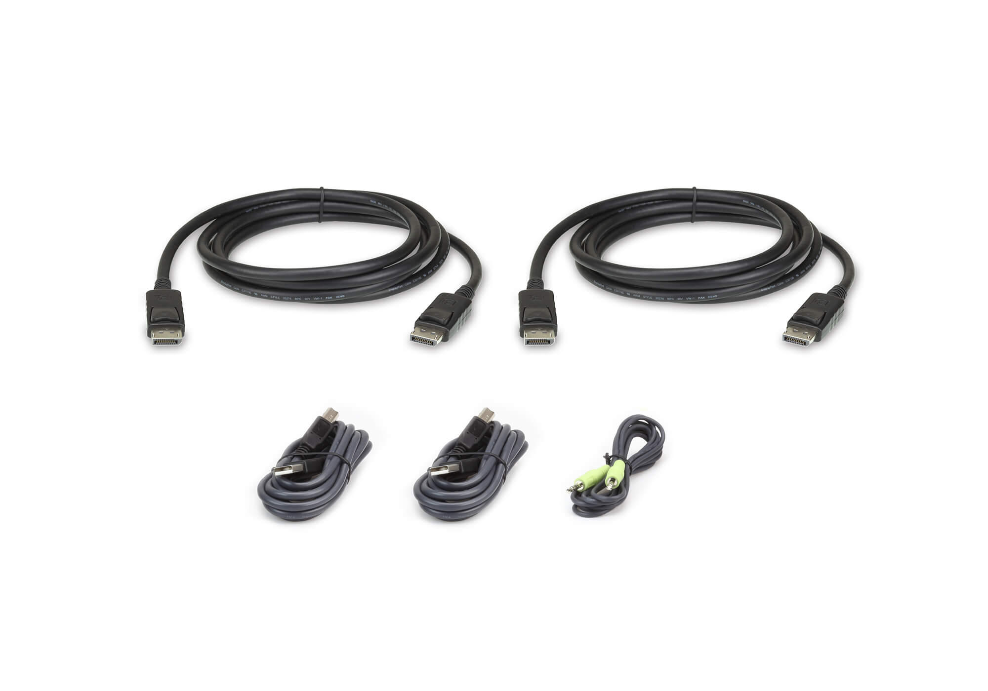ערכת כבל KVM מאובטחת מסוג DisplayPort USB DisplayPort באורך 1.8 מטר ATEN 2L-7D02UDPX5
