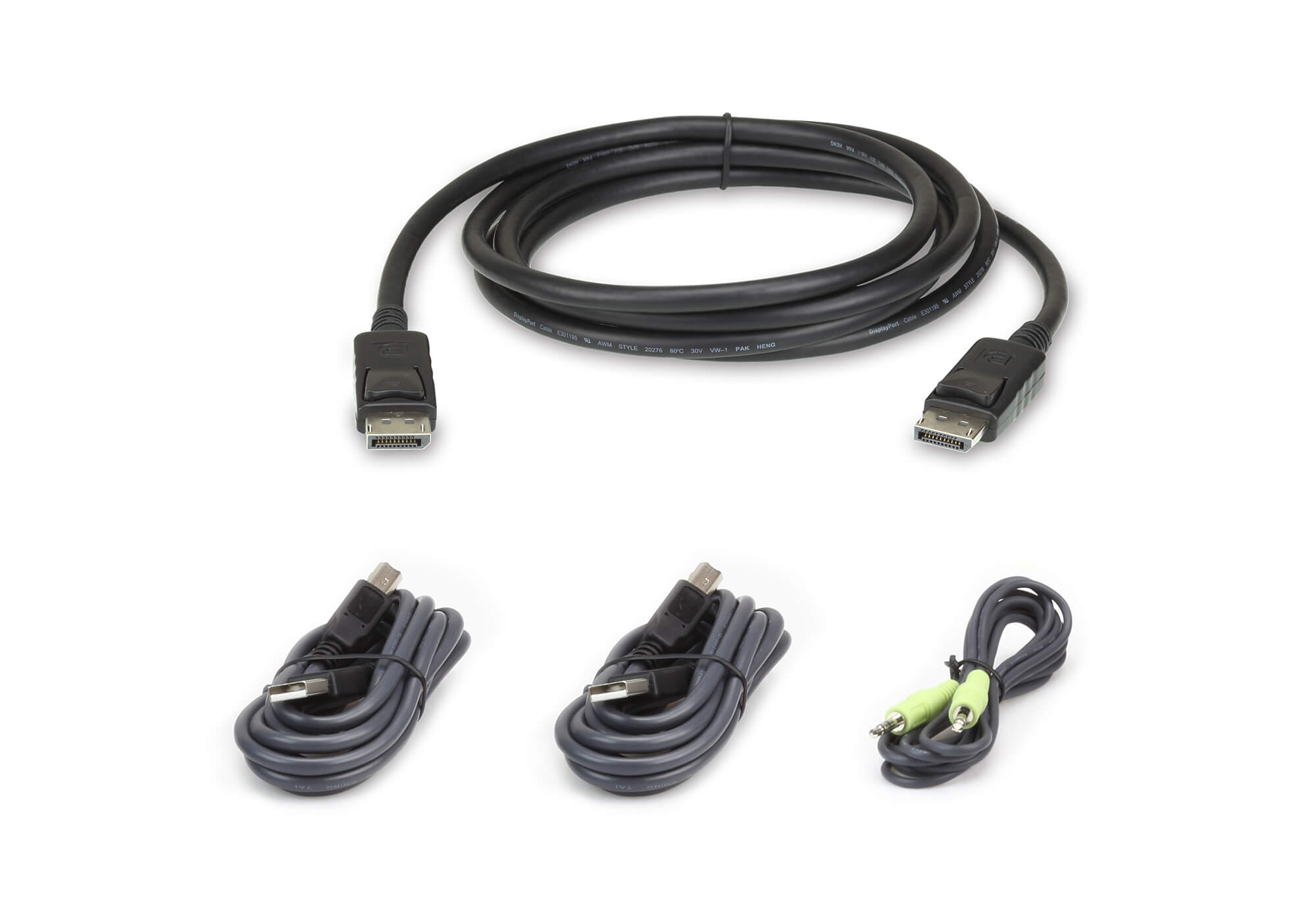 ערכת כבל KVM מאובטחת מסוג DisplayPort USB באורך 1.8 מטר ATEN 2L-7D02UDPX4