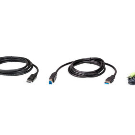 ערכת כבל USB DisplayPort KVM באורך 1.8 מטר ATEN 2L-7D02UDPX3