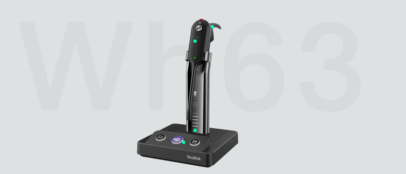 תחנת עבודה IP מקצועית מסוג DECT כולל אוזניה ודיבורית באיכות HD בצבע שחור Yealink WH63 (4)
