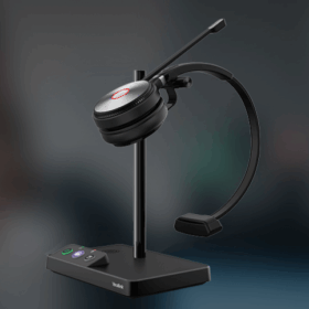 תחנת עבודה IP מקצועית מסוג DECT עם אוזניות באיכות HD בצבע שחור Yealink WH62-B (4)