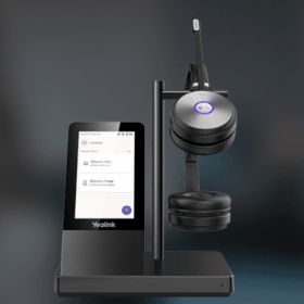 תחנת עבודה IP מקצועית מסוג DECT עם אוזניות הכוללת מערכת תכונות משולבות בצבע שחור Yealink WH66-B (7)