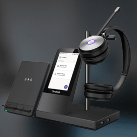 תחנת עבודה IP מקצועית מסוג DECT עם אוזניות הכוללת מערכת תכונות משולבות בצבע שחור Yealink WH66-B (9)