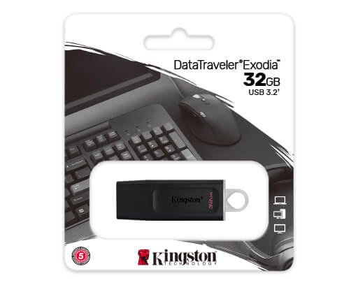 זיכרון נייד USB לשמירת נתונים זיכרונות ניידים 32GB קינגסטון Kingston DTX32GB USB3.2 Flash Drive