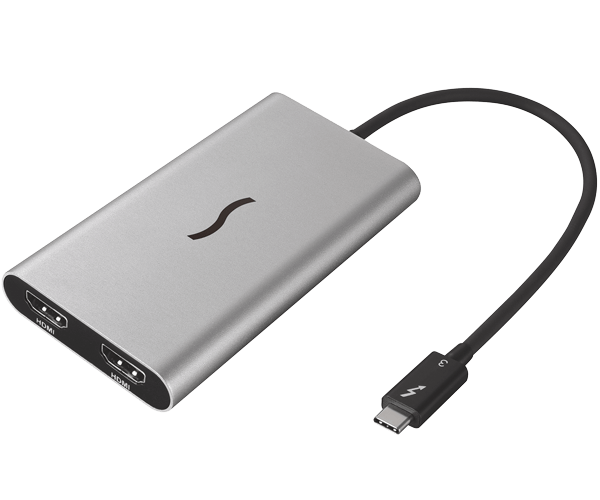 מתאם HDMI כפול Thunderbolt העברות במהירות גבוהה sonnetstore TB3-DHDMI