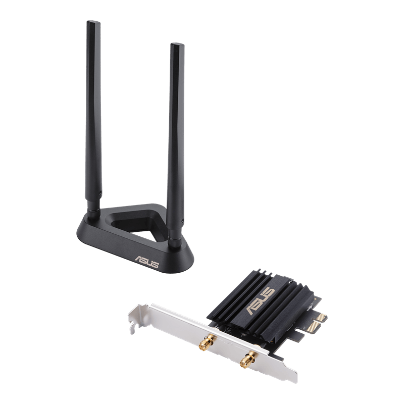 מתאם WiFi עם 2 אנטנות חיצוניות כולל אבטחת רשת ASUS PCE-AX58BT AX3000 (2)