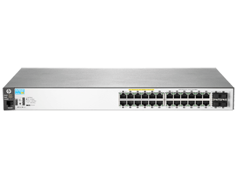 מתג POE מ-2530 כולל 24 פורטים גיגה + 4 אופטים גיגה HPE J9773A HP 2530-24G-PoE+(195W),2GDP-SFP,L-2,FM,LT (1)