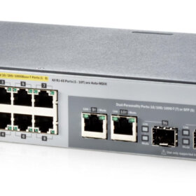 מתג POE מ-2530 כולל 8 פורטים גיגה + 2 אופטי + 2 נחושת HPE J9774A HP 2530-8G-PoE+(67W),2GDP-SFP,L-2,FM,LT (2)