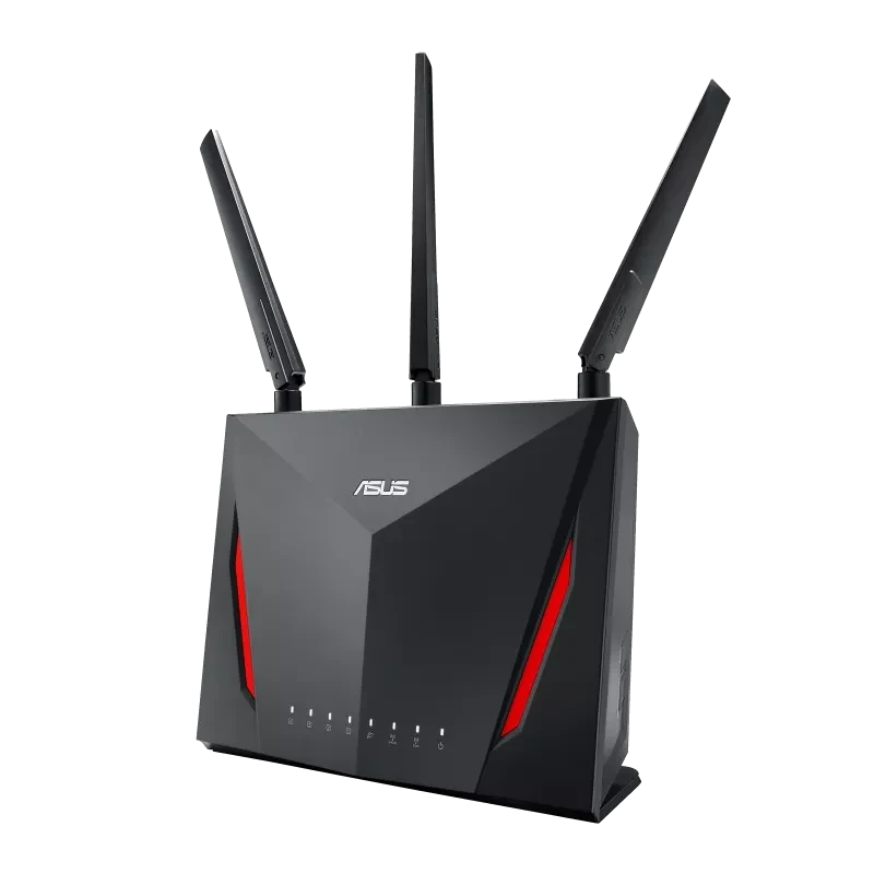 נתב גיימינג עם Gigabit WiFi בעל שני תחומי תדרים עם MU-MIMO AiMesh למערכת WiFi אבטחת רשת AiProtection מאיץ גיימינג ASUS RT-AC (1)