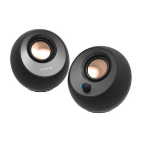 רמקולים שולחניים חיבור 2.0 USB בצורת כדור Creative SPK-PEBBLE-BK (1)