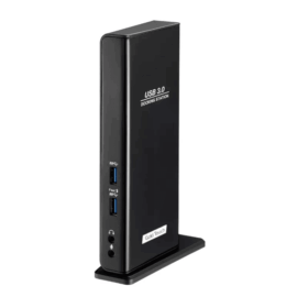 תחנת עגינה לתצוגה כפולה חיבור USB3.0 בצבע שחור Gold Touch | UDS-3U