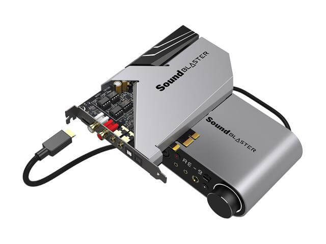כרטיס קול ו-DAC PCI-e אולטימטיבי 32-bit 384 kHz עם Xamp Discrete אוזניות Bi-Amp ומודול בקרת אודיו Creative SB-AE9 (2)