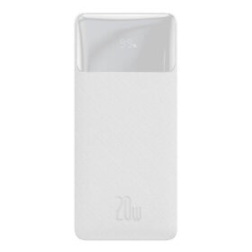 מטען נייד מהיר לסמארטפון בצבע לבן Baseus PPDML-N02 30000MAH Quick Charge USB Type-C 20W