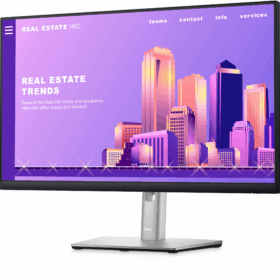 מסך מחשב דל 24 אינץ' בעל מסגרת דקה במיוחד Dell P2422H 60Hz FHD Display Port+ HDMI+VGA