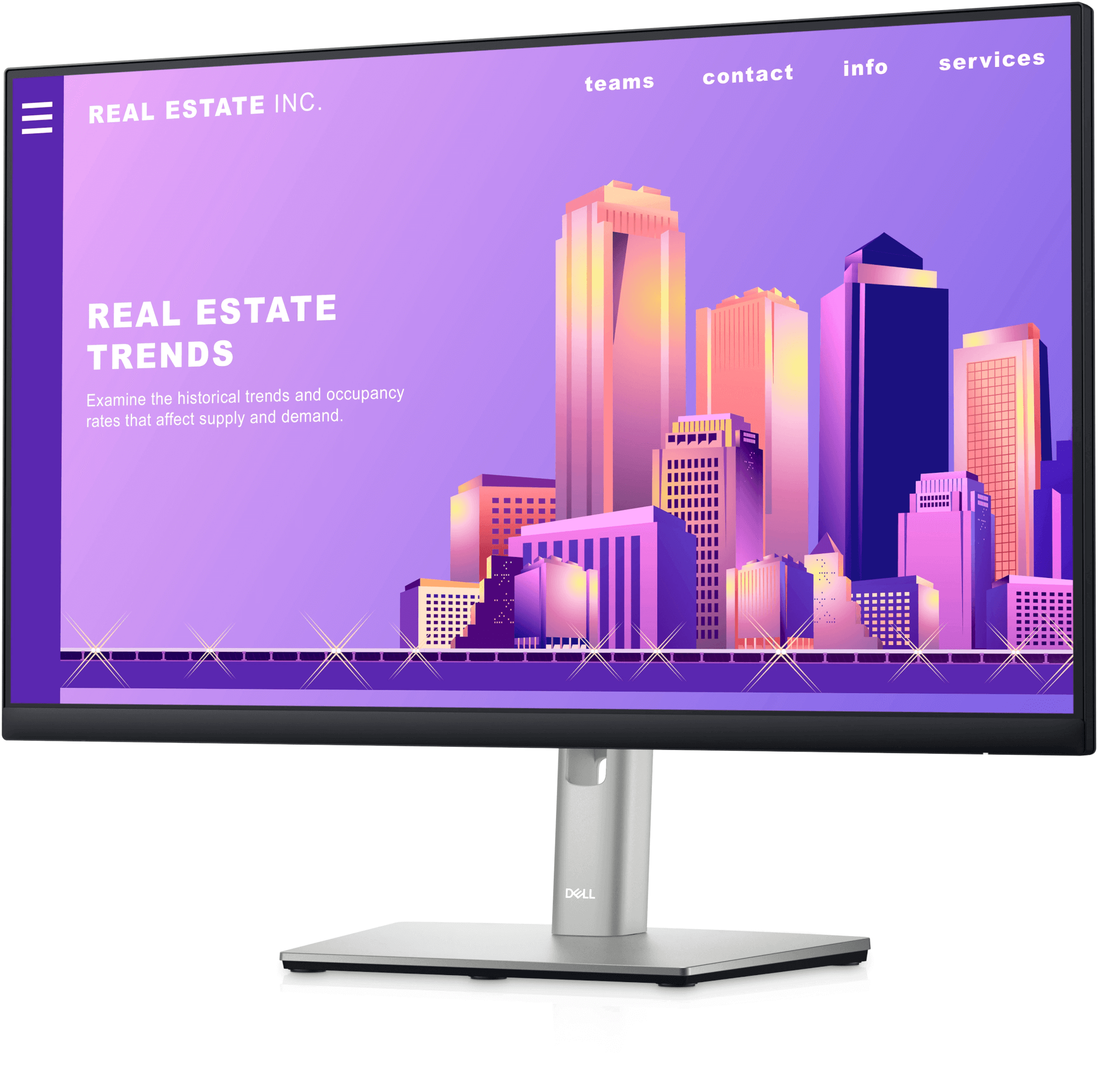 מסך מחשב דל 24 אינץ' בעל מסגרת דקה במיוחד Dell P2422H 60Hz FHD Display Port+ HDMI+VGA