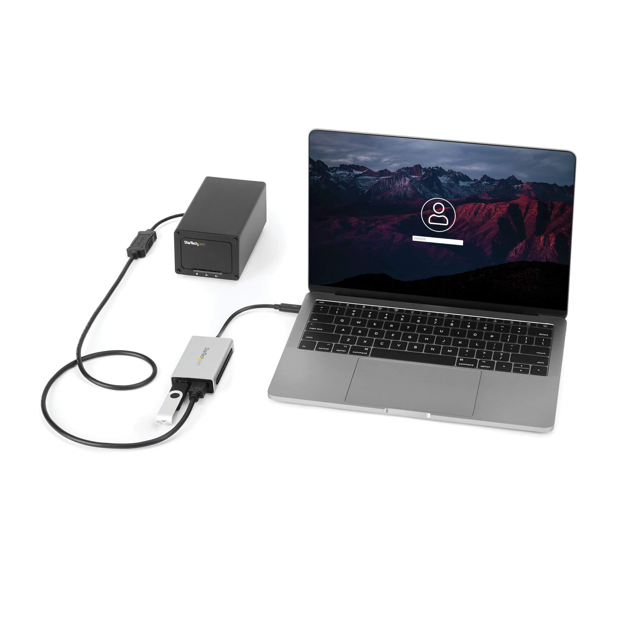 מתאם Thunderbolt 3 ל-eSATA + יציאת USB 3.1 (10Gbps) - Mac Windows בצבע לבן StarTech TB3ESATU31 (3)