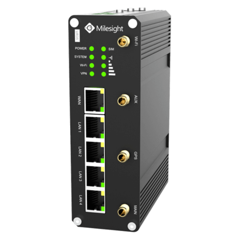 נתב סלולר תעשייתי רשת 4G LTE כולל WIFI ניתן לניהול ומאובטח Milesight UR35-L04EU-W (2)