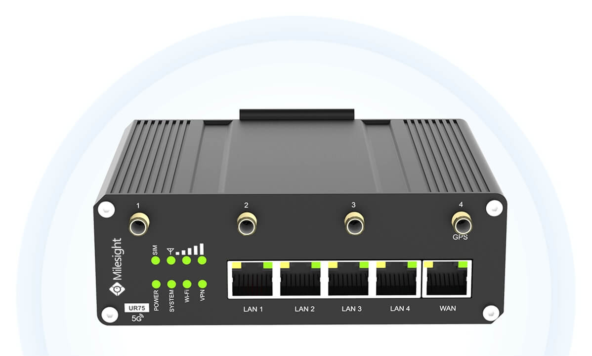 נתב סלולר תעשייתי רשת 5G LTE כולל WIFI ו- GPS ניתן לניהול ומאובטח Milesight UR75-L04EU-G-W (6)