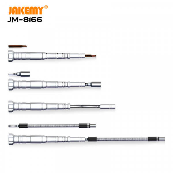 סט מברגים 61 ב-1 מקצועי דיוק נייד JAKEMY JM-8166 (3)