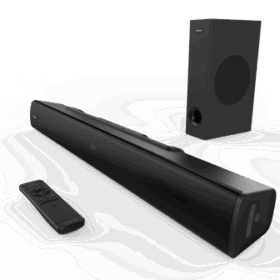 רמקול שולחני עם חיבורי Bluetooth ®, כניסת AUX ו-USB ו- MP3 כולל סאב וופר לטלוויזיה Creative SPK-STAGE-V2 SoundBar (7)