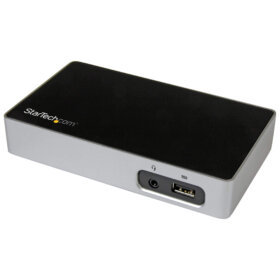 תחנת עגינה 4K DisplayPort למחשבים ניידים - USB 3.0 בצבע שחור StarTech USB3VDOCK4DP (1)