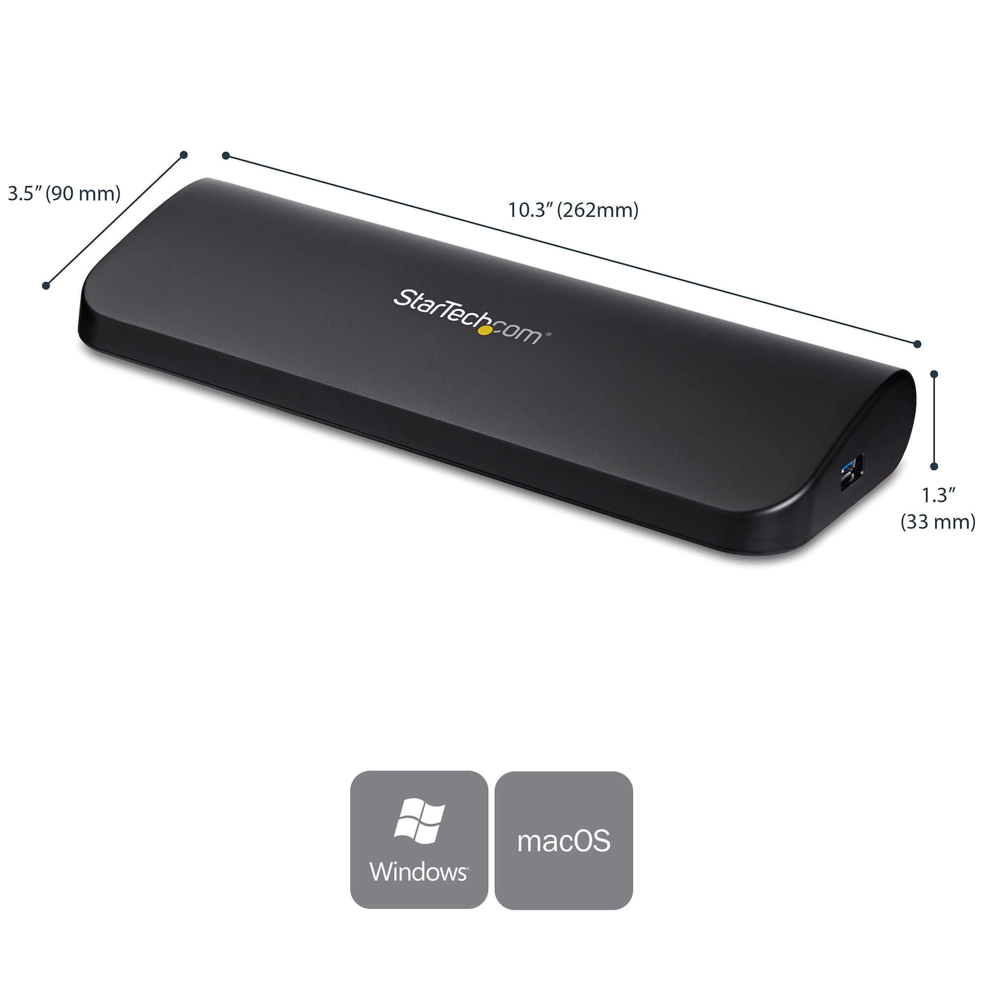 תחנת עגינה USB 3.0 עם צג כפול עם HDMI ו-DVIVGA בצבע שחור StarTech USB3SDOCKHDV (1)