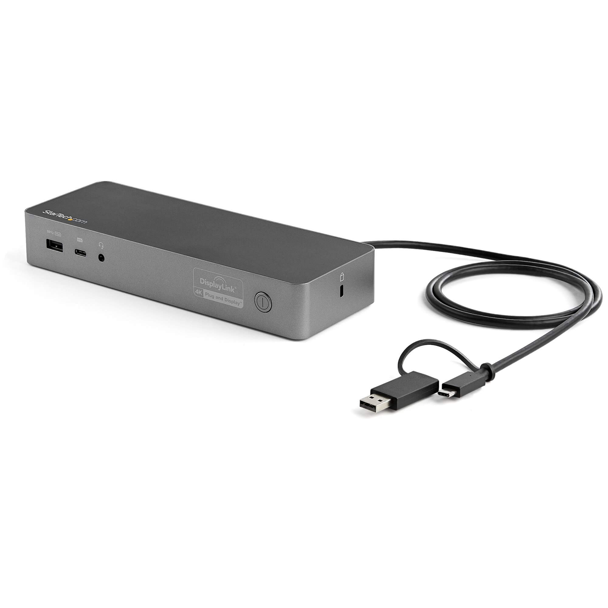 תחנת עגינה אוניברסלית היברידית למחשב USB-C ו-USB-A ברזולוצייה 4K60Hz בצבע אפור StarTech DK30C2DPEP (6)