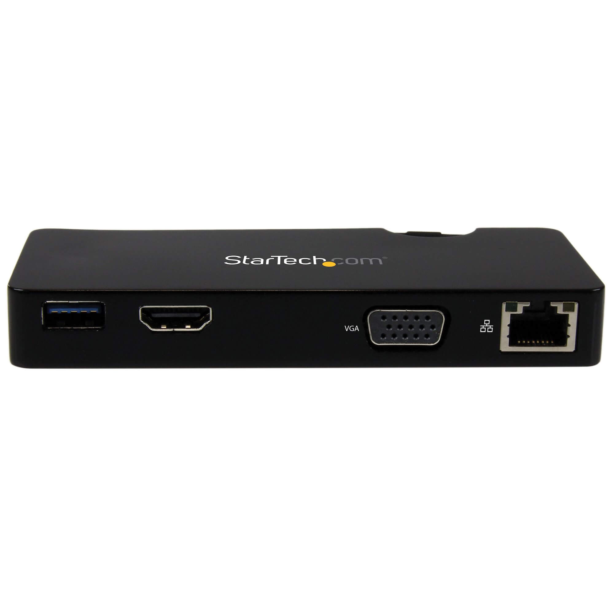 תחנת עגינה לנסיעות למחשבים ניידים - HDMI או VGA - USB 3.0 בצבע שחור StarTech USB3SMDOCKHV (1)