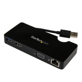 תחנת עגינה לנסיעות למחשבים ניידים - HDMI או VGA - USB 3.0 בצבע שחור StarTech USB3SMDOCKHV (4)