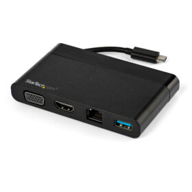 תחנת עגינה לנסיעות עבור מחשבים ניידים USB-C כולל מתאם USB C מרובה יציאות בצבע שחור StarTech DKT30CHVCM (4)
