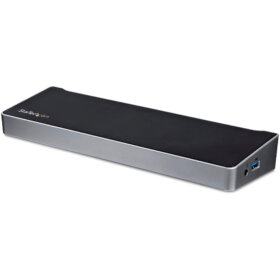 תחנת עגינה משולשת USB 3.0 - 1x HDMI - 2x DisplayPort ברזלוצייה 4K בצבע אפור StarTech USB3DOCKH2DP (6)