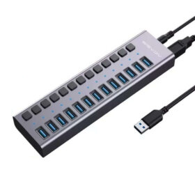 מפצל USB 13-Port חיבור USB3.0 מהירות 5Gbps עם ספק כח ACASIS | HS-713MG | Hub Splitter