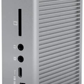 תחנת עגינה Thunderbolt 4 חיבור USB-C עם 11 חיבורים ברזולוציה 4K תואמת Windows ו-Mac OS בצבע אפור QGeeM (2)