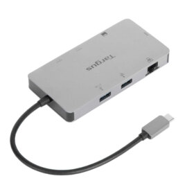 תחנת עגינה טרגוס 2 חיבורי HDMI וטעינה עד 100W צבע כסוף Targus | DOCK423EU