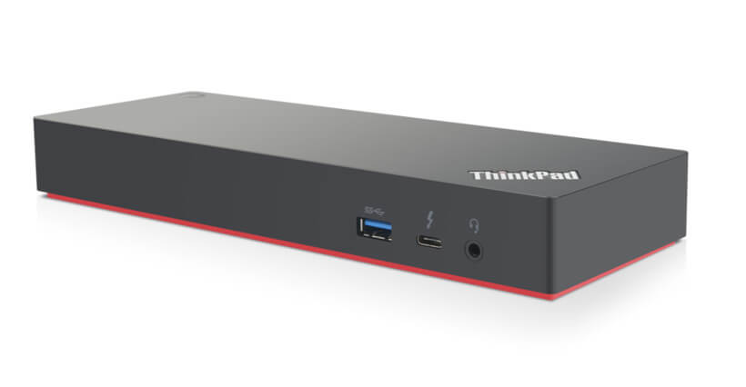 תחנת עגינה יציאות למחשב נייד חוטי Thunderbolt 3 בצבע שחור Lenovo 40AN0135EU (2)
