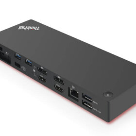 תחנת עגינה יציאות למחשב נייד חוטי Thunderbolt 3 בצבע שחור Lenovo 40AN0135EU (4)