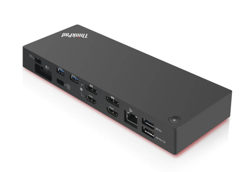 תחנת עגינה יציאות למחשב נייד חוטי Thunderbolt 3 בצבע שחור Lenovo 40AN0135EU (4)
