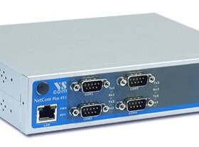 4 יציאות RS232 Ethernet לשרת התקנים טורי VSCOM NetCom PLUS 411 801150