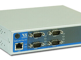 שרת סריאלי RS232 לחיבור TCP\IP כולל 4 חיבורים VSCOM | NetCom Plus 413 | Ethernet to Serial