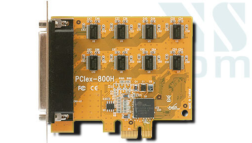 8 חיבורים PCIex כולל פורטים 8RS232 חזק VScom 800E PCIex 820110