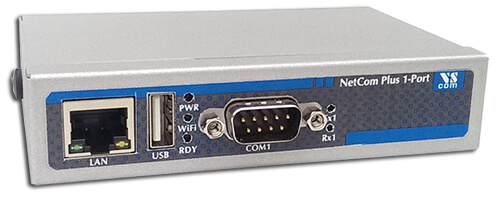 יציאה 1 RS232422485 Ethernet לשרת התקנים טורי VSCOM NetCom Plus 113 801110