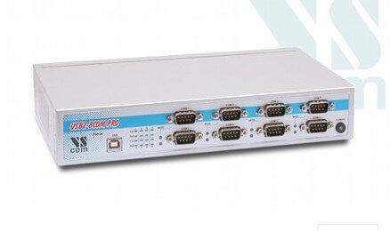 מתאם USB ל-8 יציאות RS232422485 בצבע לבן VSCOM VScom USB 8COM-PRO 850230