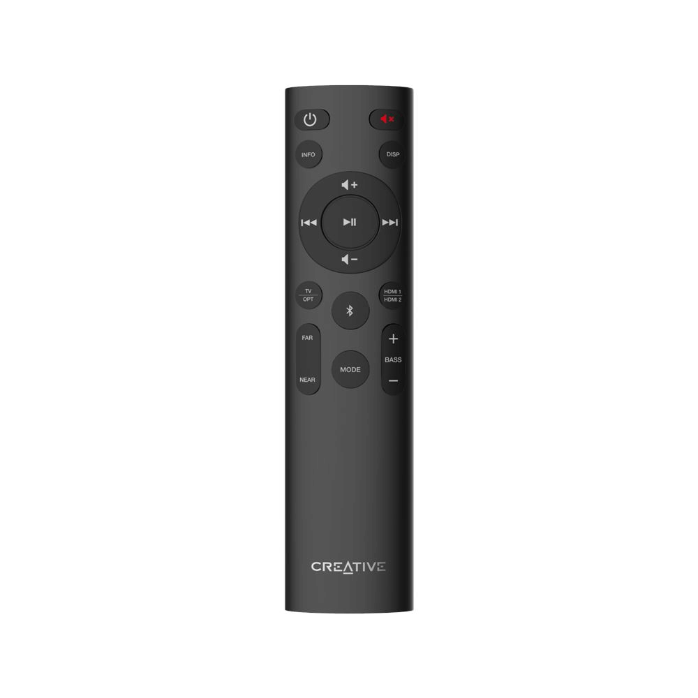 רמקול שולחני עם חיבורי Bluetooth ®, כניסת AUX ו-USB ו- MP3 כולל שלט סאב וופר לטלוויזיה Creative SPK-STAGE-V2 SoundBar