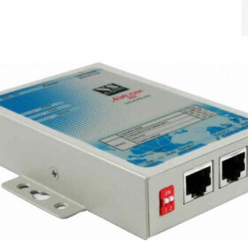 שרת IP לשליטה ב-2 יציאות RS232 כולל RS232 RJ45 with cable DB9 to TCPIP בצבע לבן VSCOM NetCom 211 800140